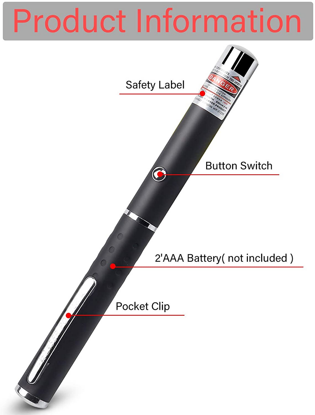 3 Packs 900Mile Laser Pointer Pen Green Blue Red Light Visible Beam
