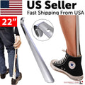 22in Extra Long Handle Shoe Horn Stainless Steel Metal Shoes Remover